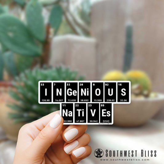Native American Stickers | INGENIOUS NATIVES PERIODIC TABLE BLACK